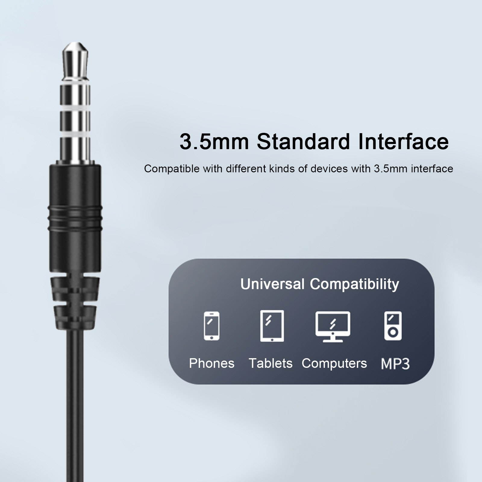 Remax RW-105 In-Ear Clear Sound Wired Earphone Stereo Earbuds with Microphone for Phone Call Music Headphone with 3.5mm Plug Compatible with Phones Tablets Computers