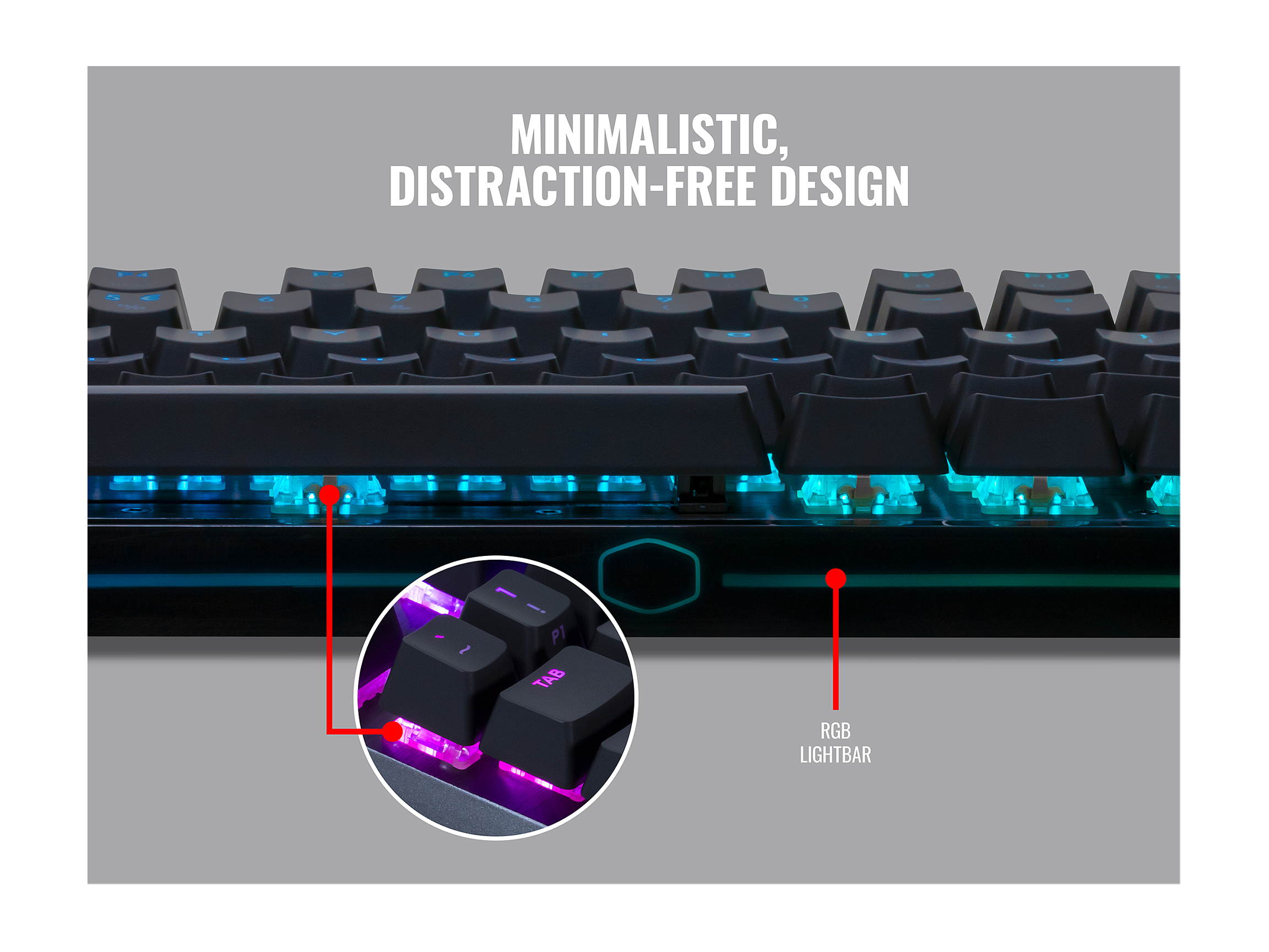 MasterKeys MK750 Mechanical Gaming Keyboard with Cherry MX Blue, RGB Per-Key lighting, and Removable Wrist Rest by Cooler Master
