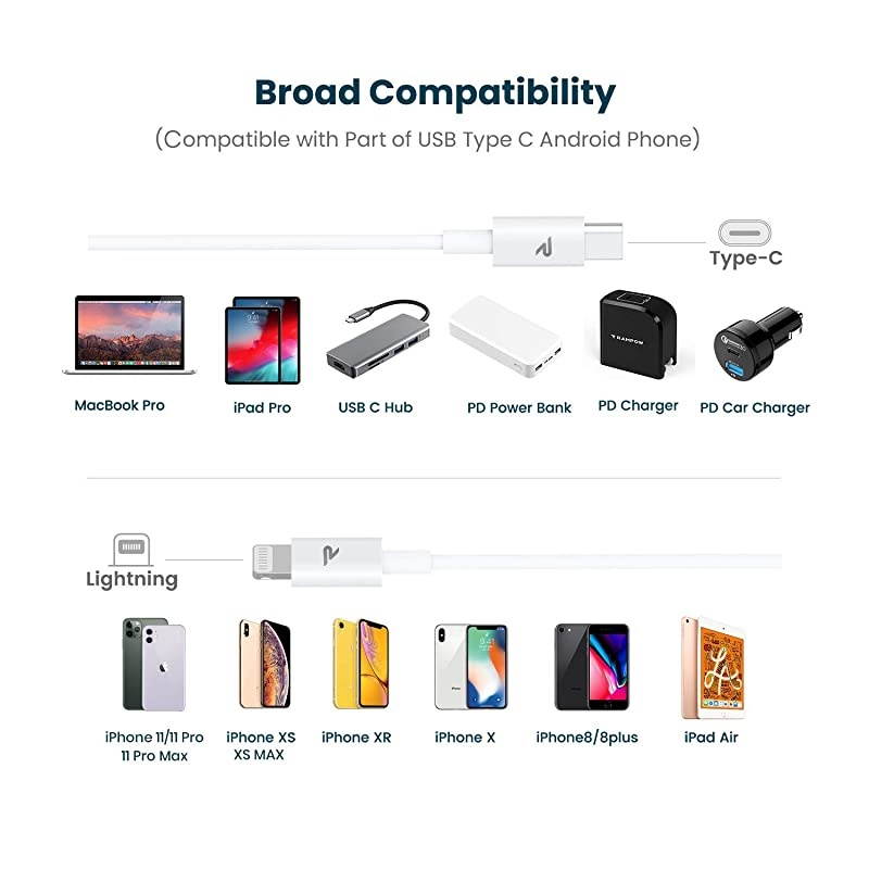 iPhone 12 Charger Cable 3ft  USB C to Lightning Cable MFi Certified 3A Fast Charge Lightning Cable Power Delivery for iPhone 12 Pro MaxMini11 Pro MaxXs MaxXXR8 iPad Pro Airpods Pro