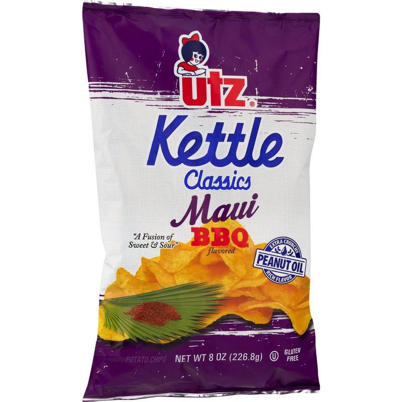 Utz Kettle Classics Maui BBQ Kettle Cooked Potato Chips - 8oz
