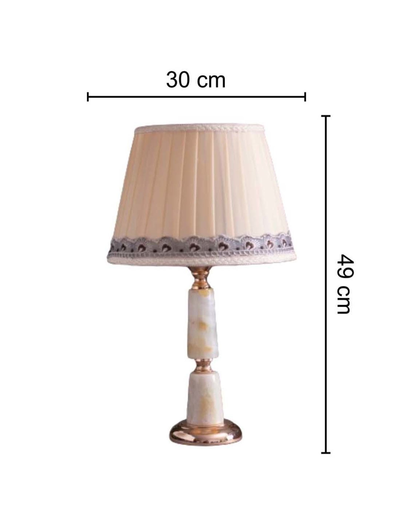 The Decor Kart White Metal Marcia Table Lamp