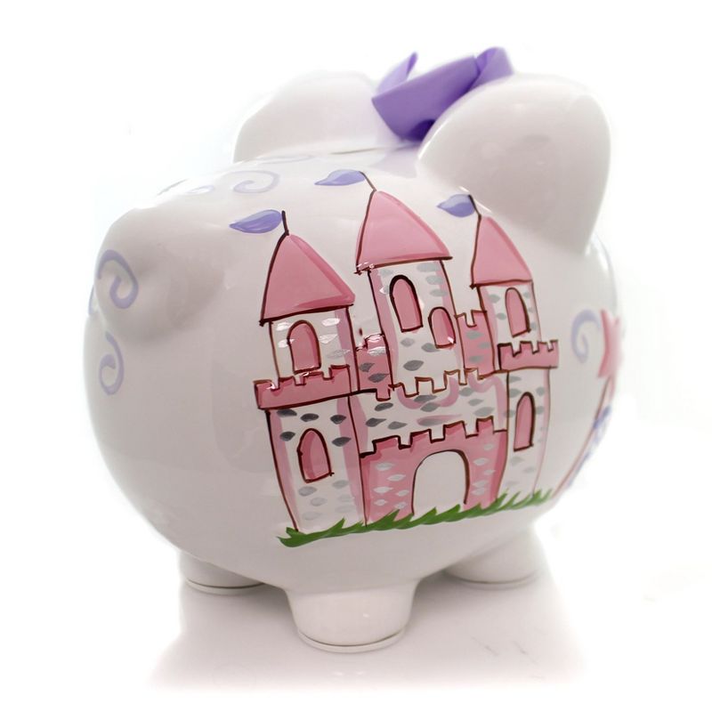 Bank 7.75" Fancy Fairy Castle Piggy Bank Crown Money Saver  -  Decorative Banks