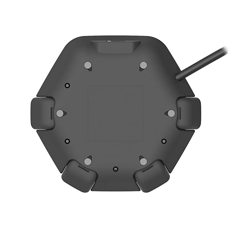 Power Office Perfect IoT hub Holder for Echo Dot 3rd4th Generation and Google Home Mini with 4 Protected outlets 3 USBA and 1 USBC Charging Ports Black 8ft Cord