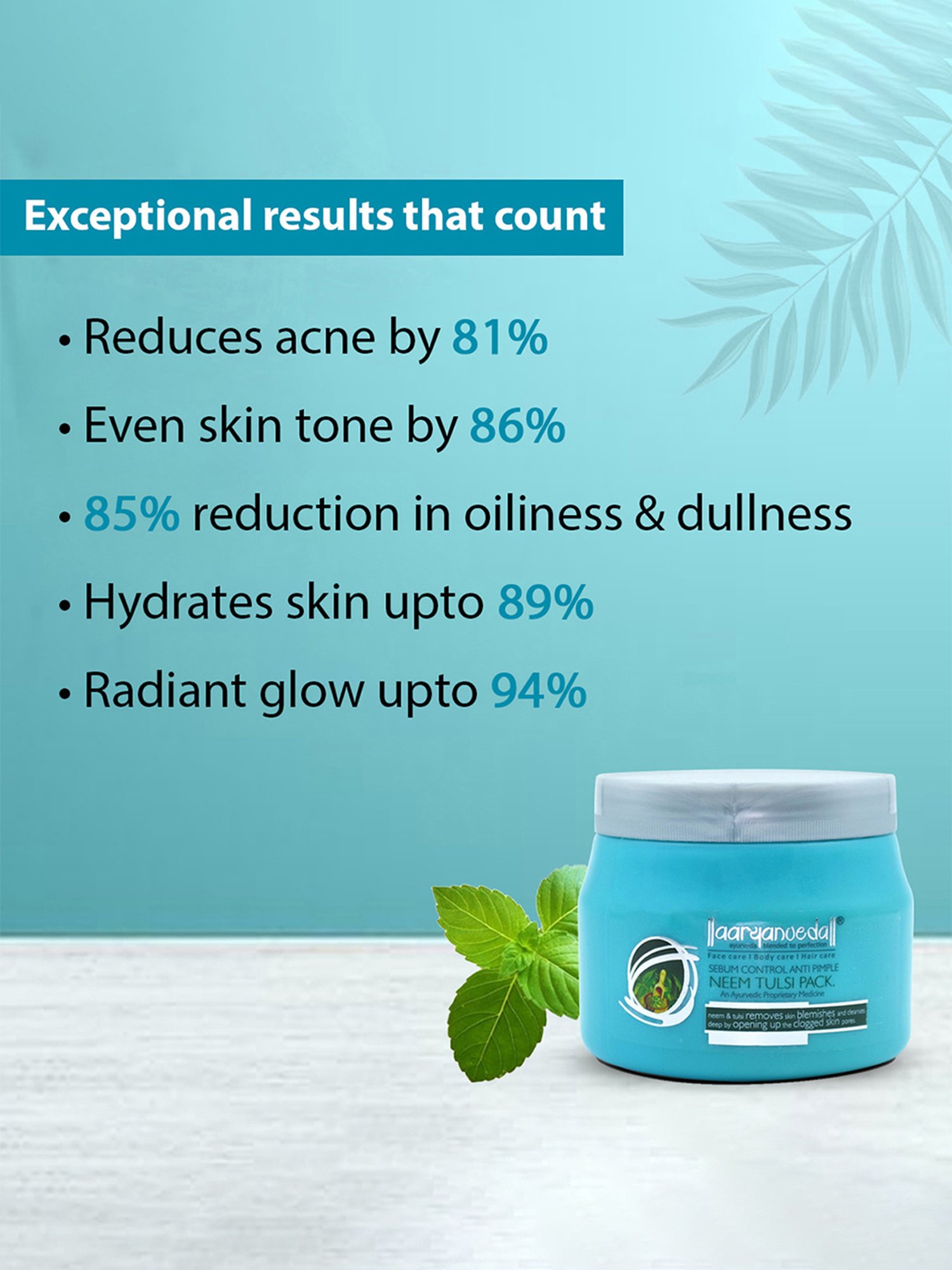 Aryanveda Neem Tulsi Face Pack - 400 gm