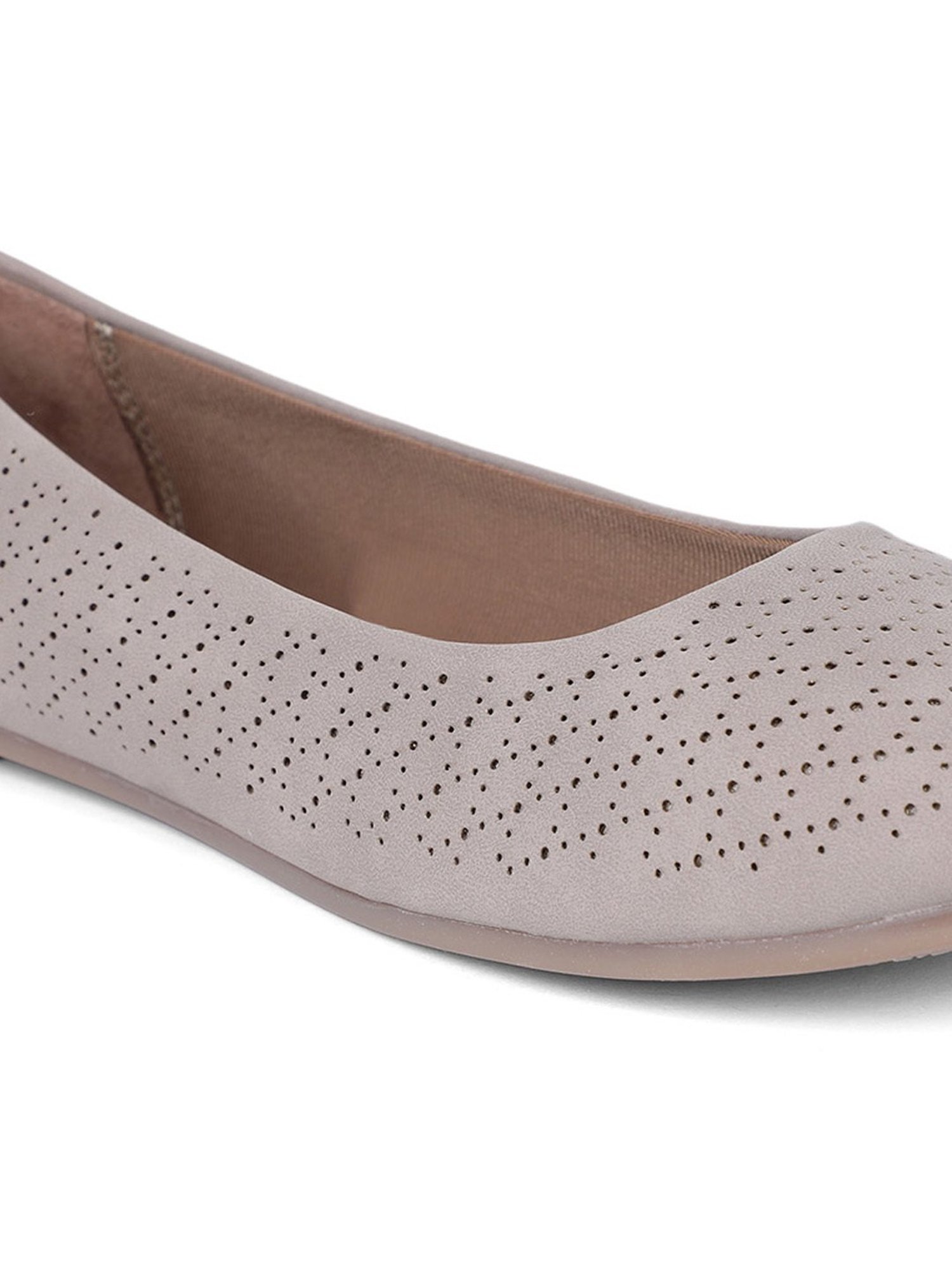 Bata Women's Grey Flat Ballets