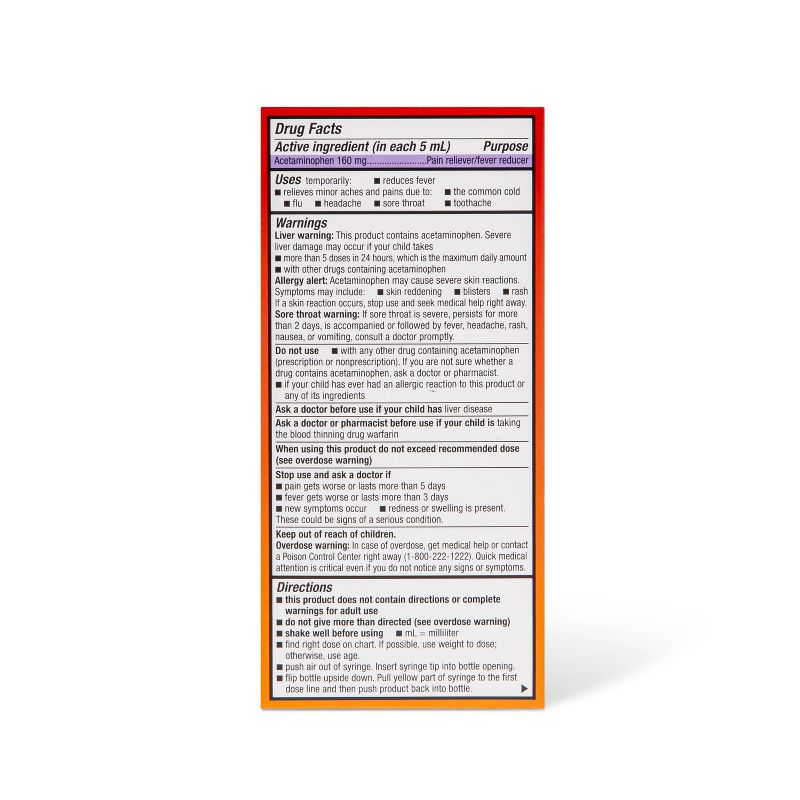 Acetaminophen Dye Free Infant Pain Reliver Liquid - Cherry - 2 fl oz - up & up™