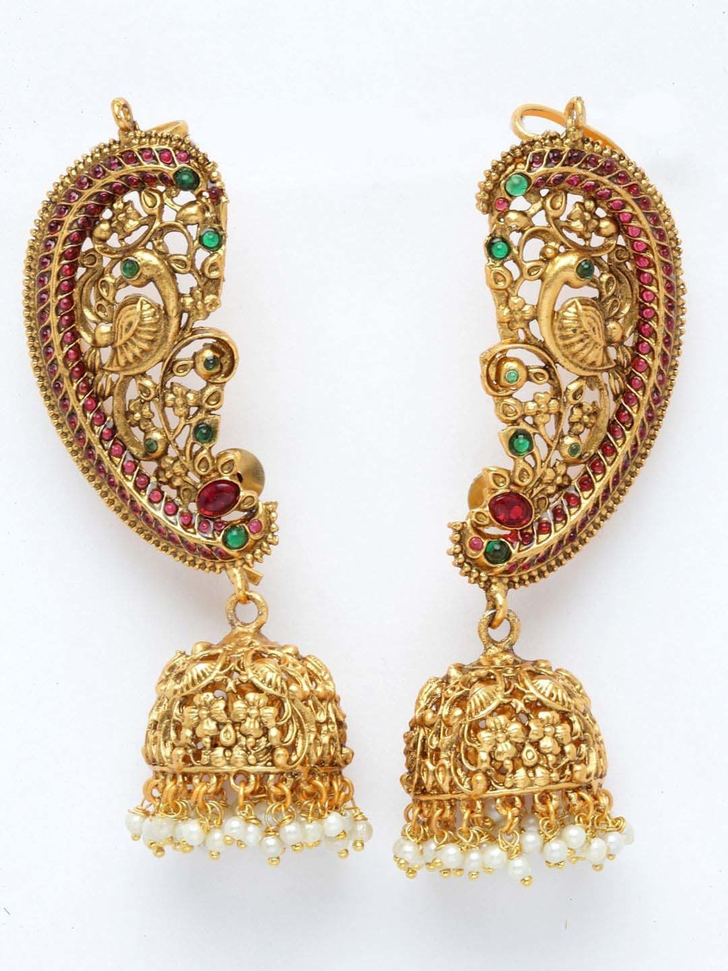 OOMPH Jewellery Yellow Enamel Floral Jhumki