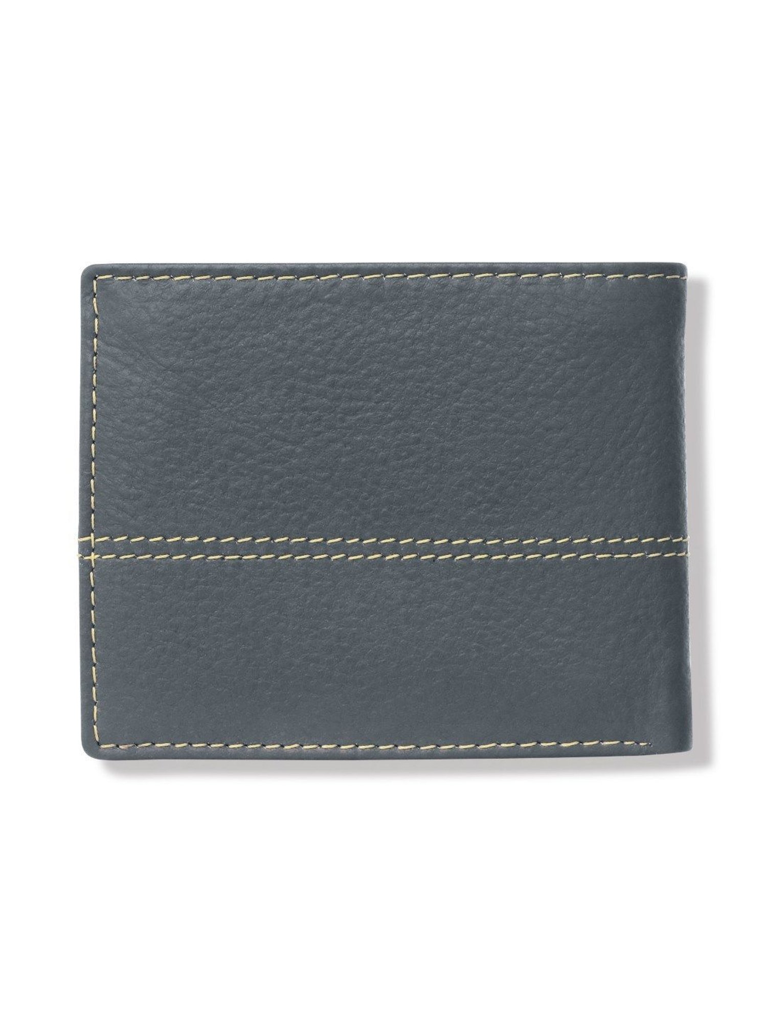 Kara Blue Leather Bi-Fold Wallet for Men