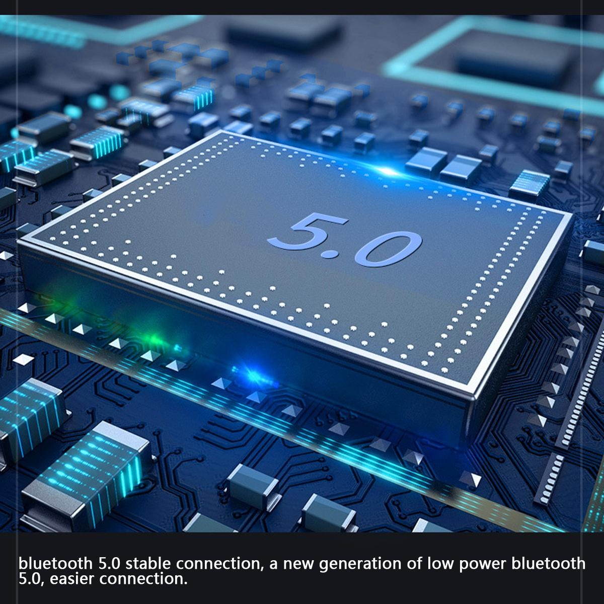 TWS 6800Mah Wireless bluetooth Earphones Waterproof bluetooth 5.0 Earbuds Wireless Headphones Earphones Earbuds for IOS Android - White 3600mah