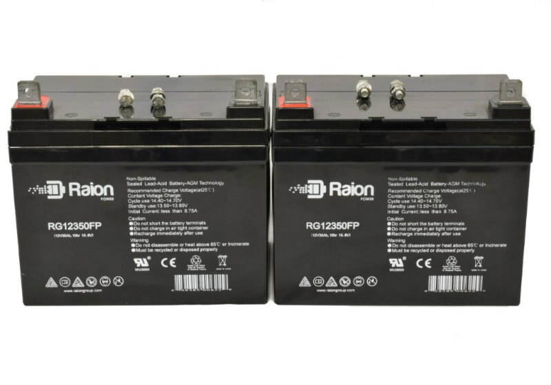 Raion Power 12V 35Ah Replacement Rechargeable U1 Battery For SigmasTek SP12-35 NB - 2 Pack