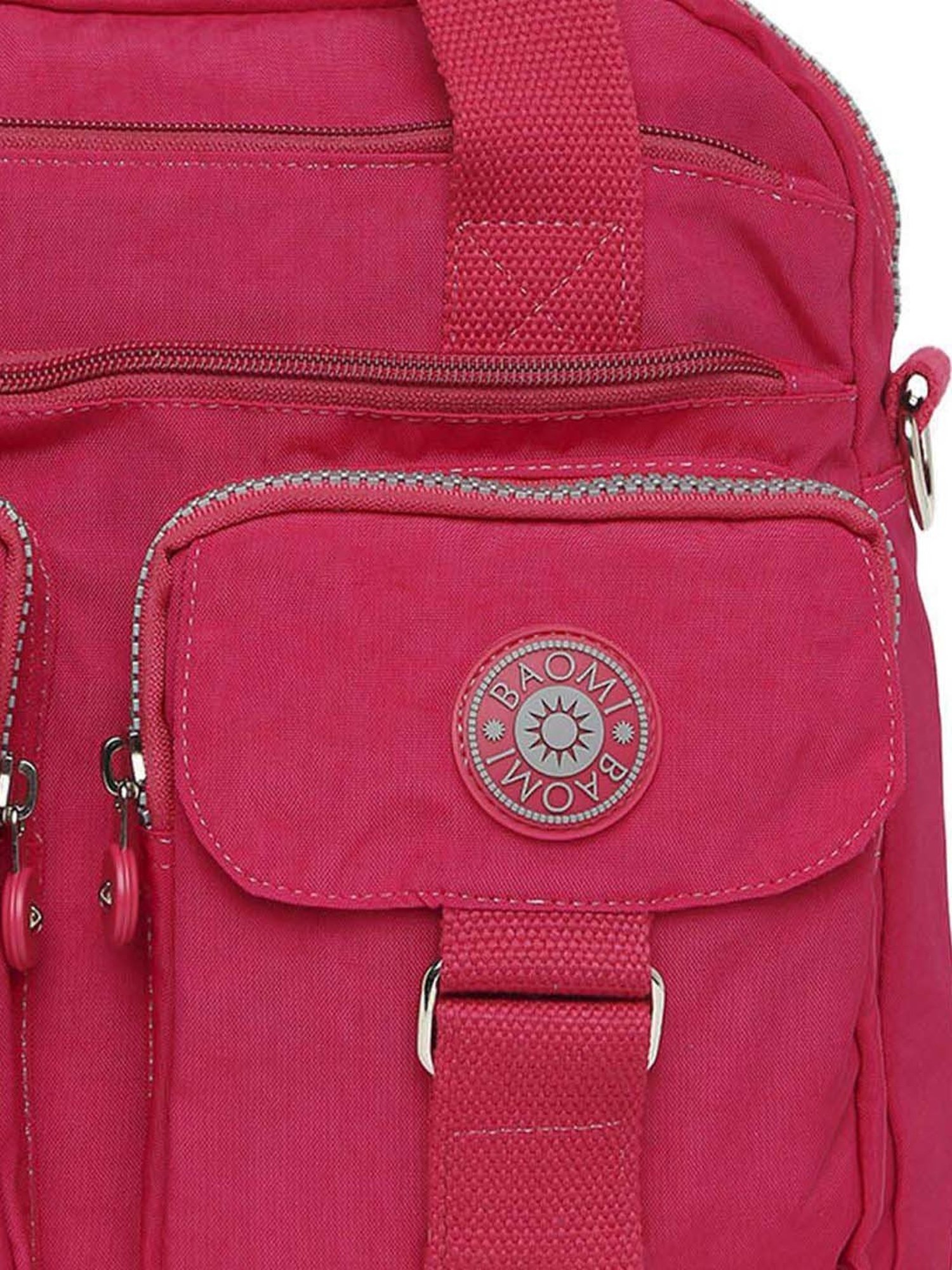 Baomi Pink Solid Medium Handbag