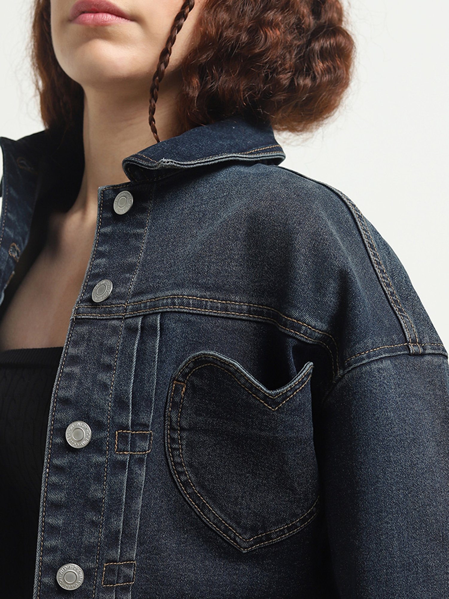 Nuon by Westside Dark Blue Denim Jacket