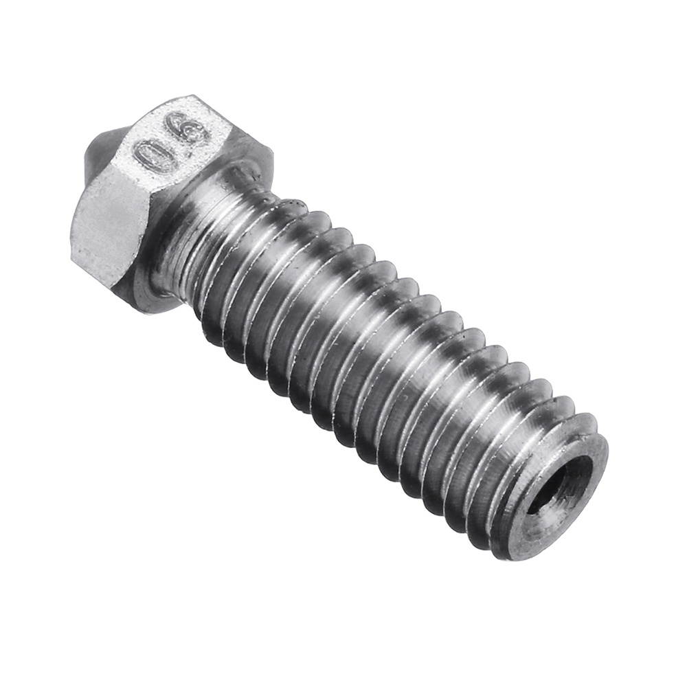 3pcs 0.6mm Stainless Steel Lengthen Volcano Nozzle for 1.75mm Filament 3D Printer