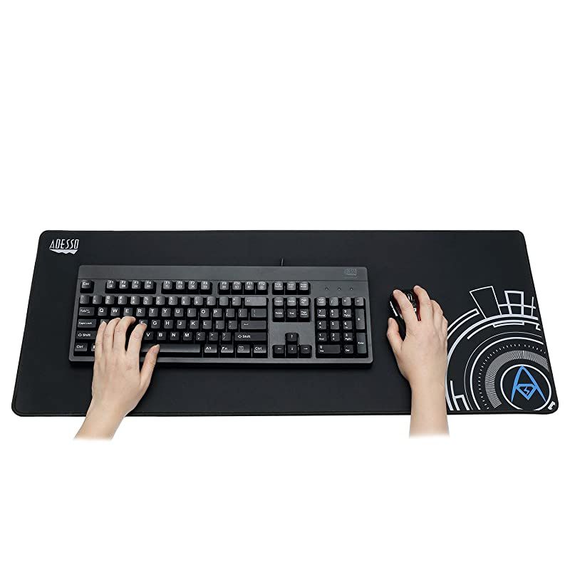 TRUFORM P104 Extra Large Gaming Mousepad 32 x 12 Inches Gaming Mouse Pad Soft Cloth Ultra Long Matte with Circular Logo Design for Esports