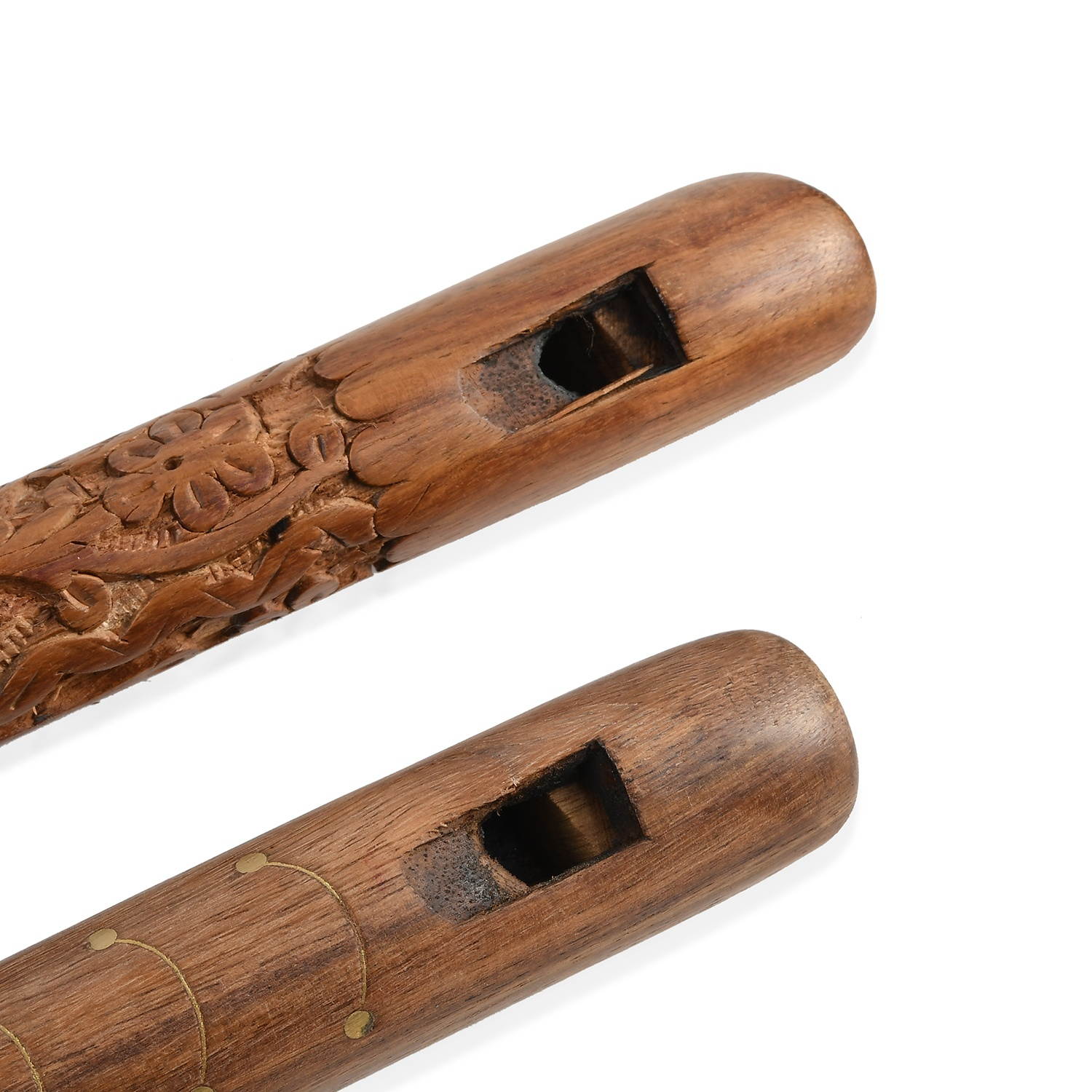 Shop LC Beautiful Musical Instrument Gifts Set of 2 Handcrafted Wooden Flutes Traditional