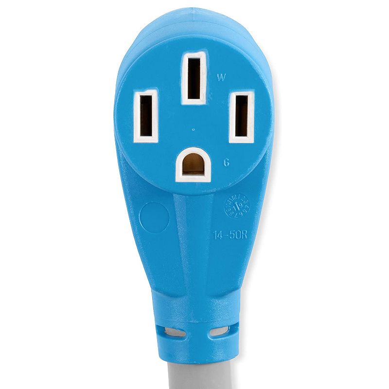 Camco 55443 Heavy Duty 50 Amp Outdoor Flexible Power Extension Cord with PowerGrip Handles for Electric Vehicles and RVs, 15 Foot