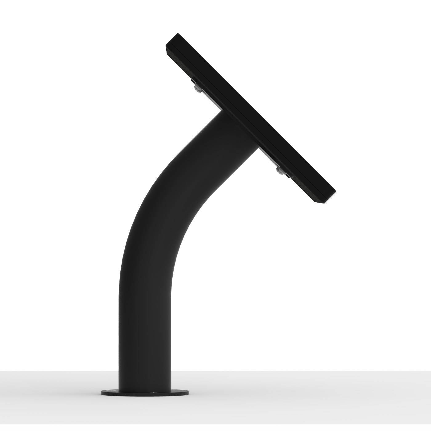 VidaMount Black Home Button Covered Enclosure and Fixed Neck Wall/Table Surface Mount [Bundle] compatible with iPad Mini 1/2/3