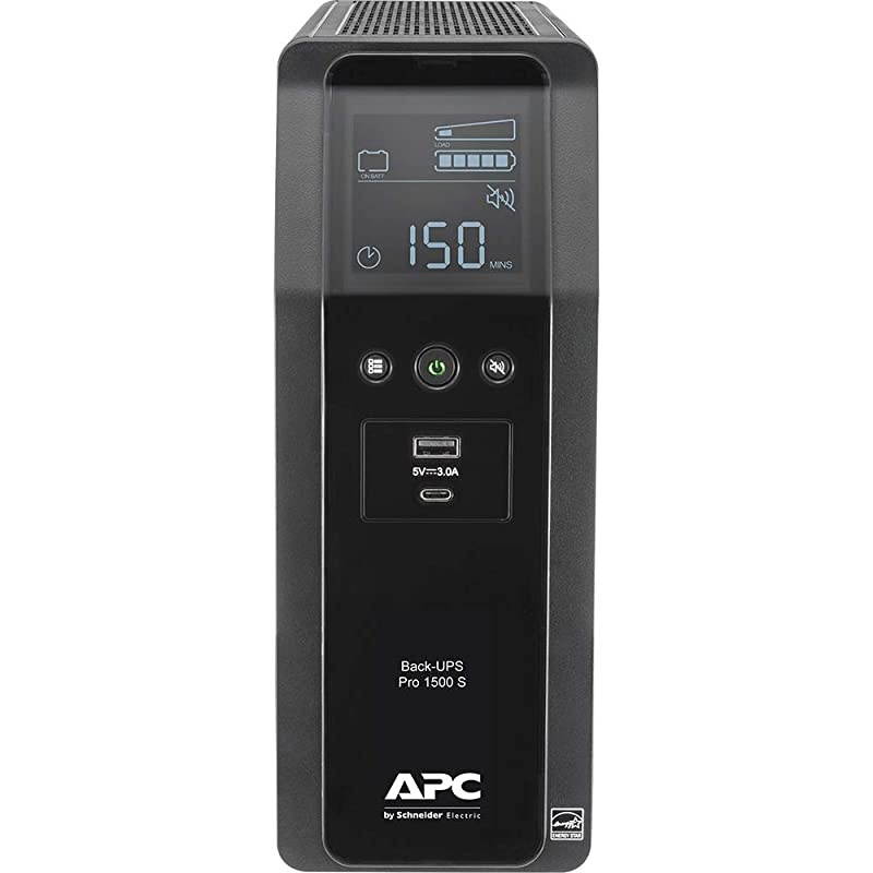 Sine Wave UPS Battery Backup & Surge Protector, 1500VA,  Back-UPS Pro (BR1500MS) Bundle Including 16GB DataTraveler