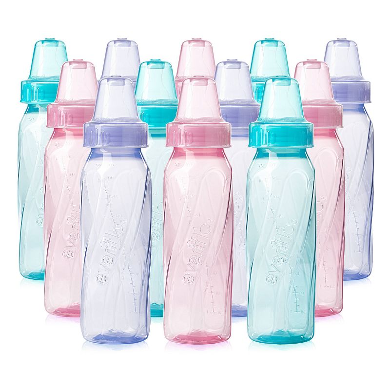 Evenflo Feeding Classic Tinted BPA Free Plastic Baby Bottles - 8oz /12ct