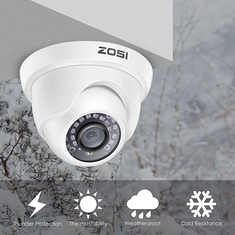 H265+ Full 1080p Home Security Camera System5MP Lite CCTV DVR Recorder 4 Channel and 4 x 2MP 1080P Weatherproof Surveillance Dome Camera Outdoor Indoor with 80ft Night Vision No Hard Drive