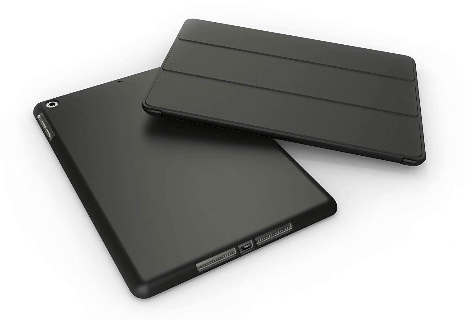 KHOMO - iPad 2 3 and 4 Generation Case - DUAL Series - Super Slim Black Cover with Rubberized back and Smart Auto Wake Sleep Feature for Apple iPad 2, 3rd and 4th.