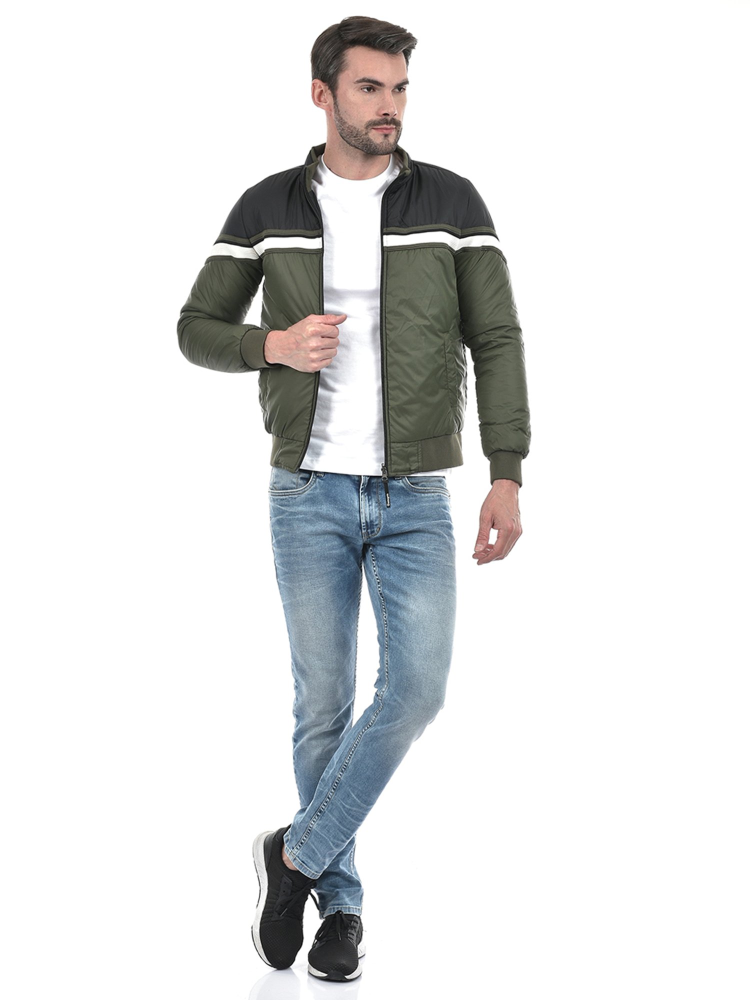 Integriti Olive & Black Regular Fit Reversible Jacket