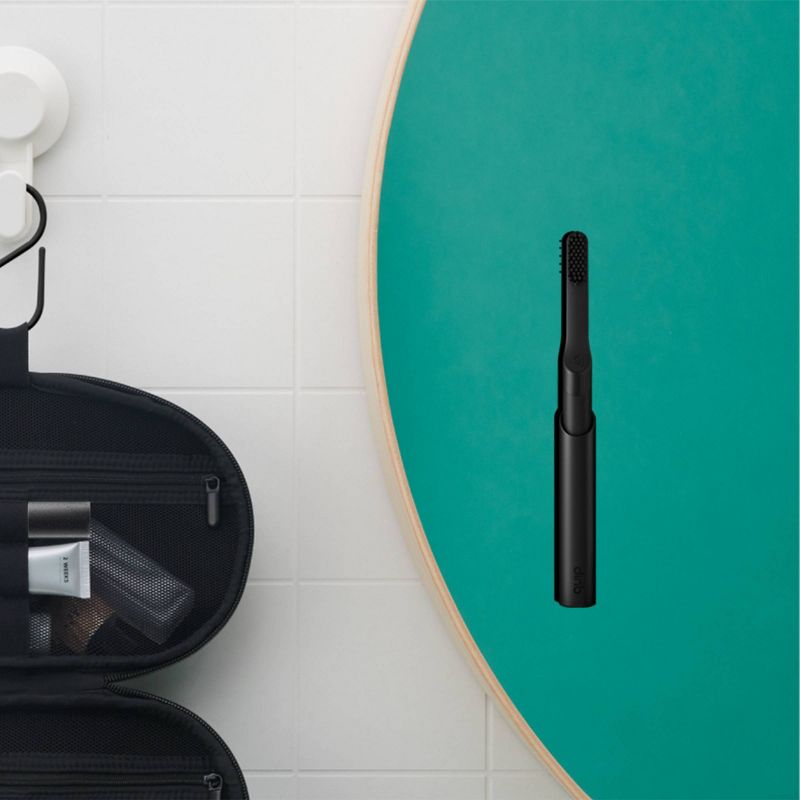 quip Plastic Smart Electric Toothbrush Starter Kit - 2-Minute Timer, Bluetooth, Free App + Travel Case - All-White