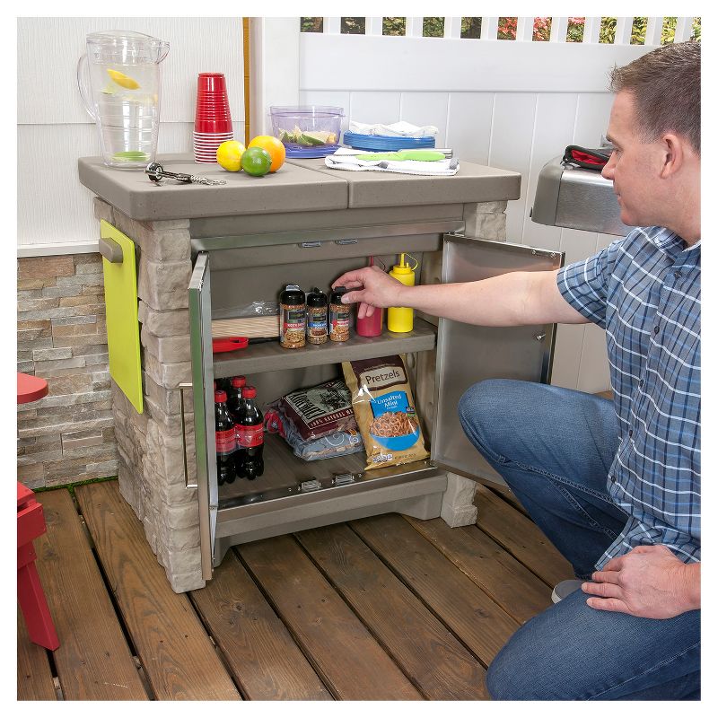 Stonefront Patio Collection Cooler & Storage - Step2
