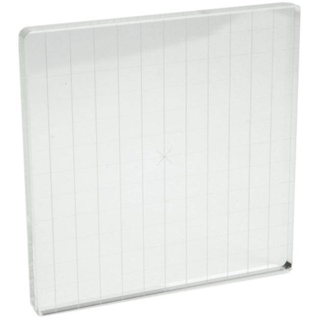 Apple Pie Memories Acrylic Stamp Block With Alignment Grid-6"X6"X.5" Thick