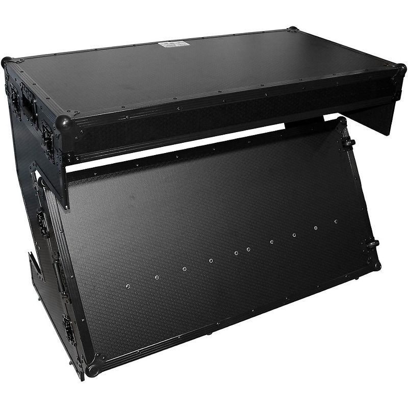 ProX Portable Z-Style Dj Table Flight Case - Black/Black (XS-ZTABLEBL) Black on Black Black