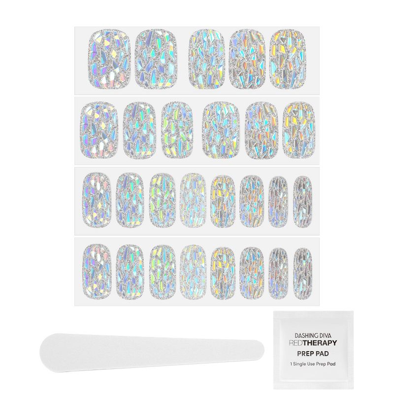 Dashing Diva Gloss Ultra Shine Gel Effects Nail Art - Shattered Glass