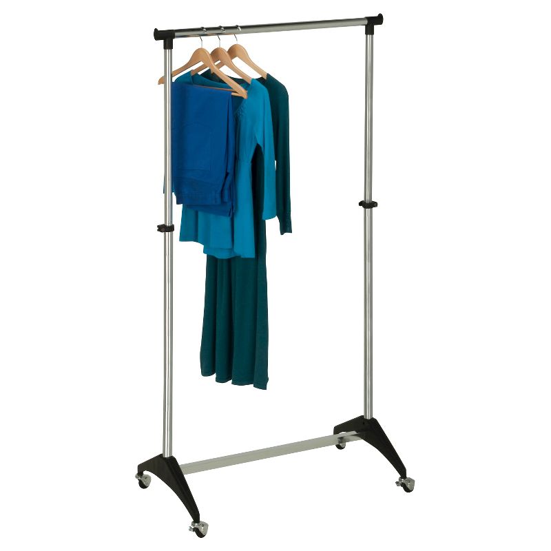 Honey-Can-Do Adjustable Rolling Garment Rack - Chrome