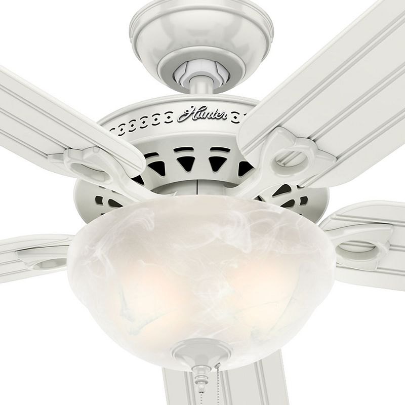 52" LED Beachcomber Damp Rated Ceiling Fan (Includes Energy Efficient Light Bulb) White - Hunter