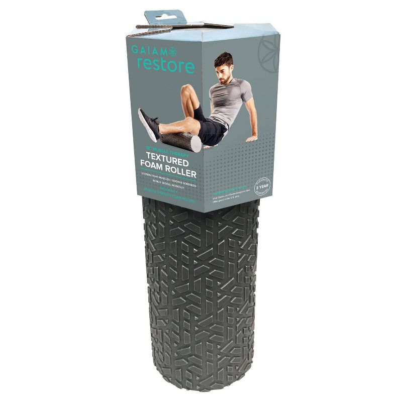Gaiam Restore 18" Textured Foam Roller - Gray