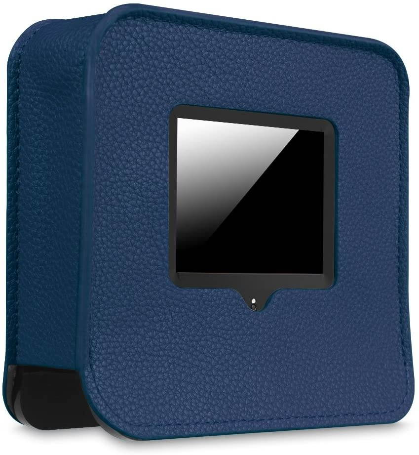 Fintie Case for Securifi Almond 2015 / Securifi Almond - Premium PU Leather Dust Cover with Soft Lining for Securifi Almond Touchscreen Wireless Router/Range Extender Navy