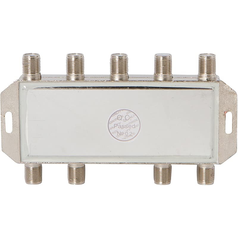 8-Way Coax Cable Splitter Bi-Directional MoCA 5-2300MHz