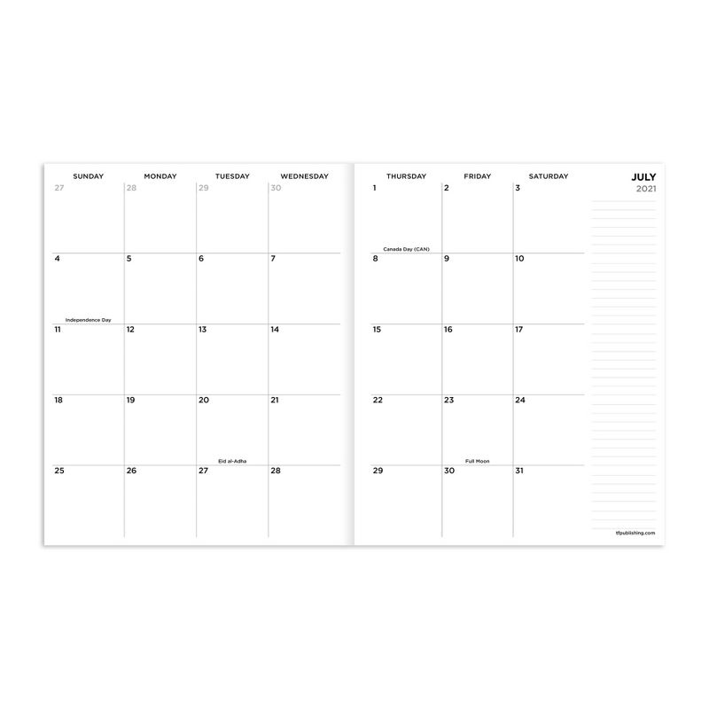 2021-22 Academic Planner 6.5" x 8" Do Something Today Monthly - The Time Factory