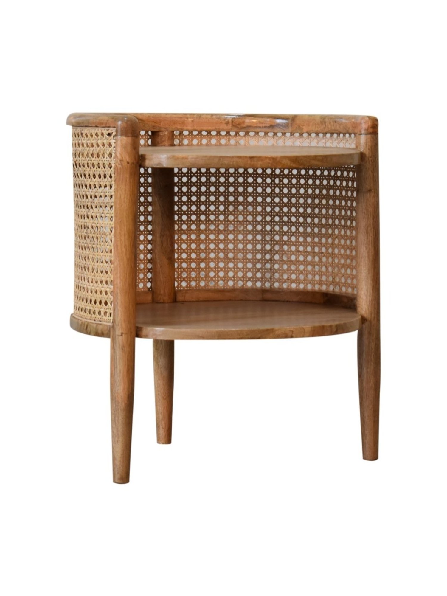 Ikiriya Avina Solid Dark Brown Wood End Table