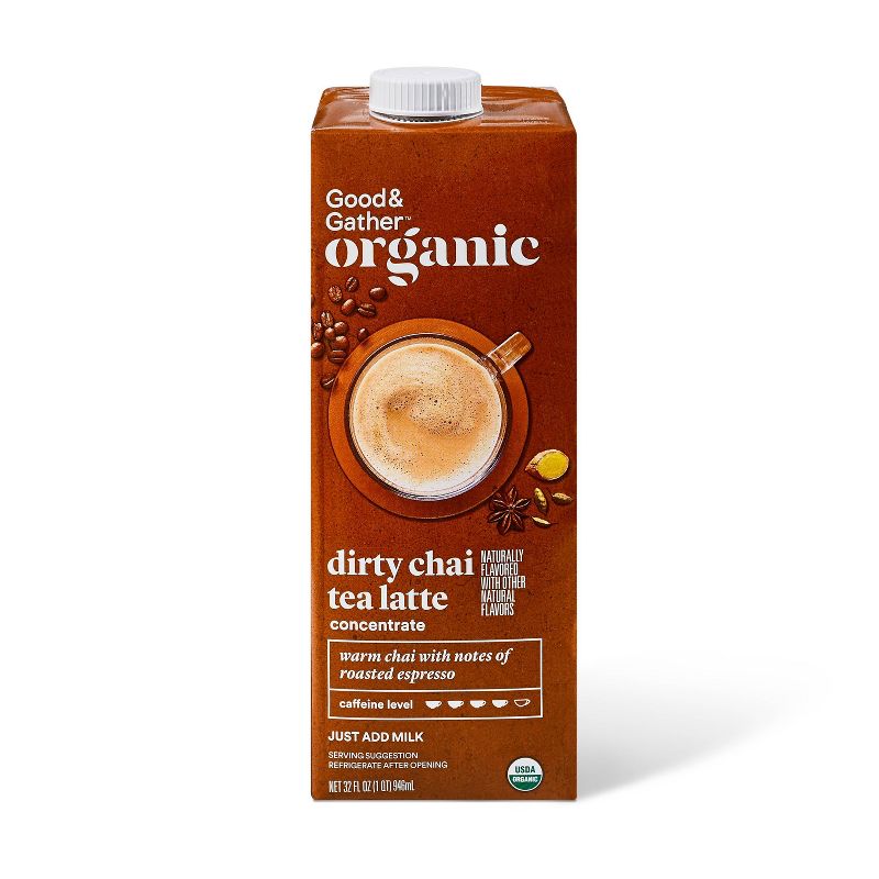 Organic Dirty Chai Tea Latte Concentrate - 32oz - Good & Gather™