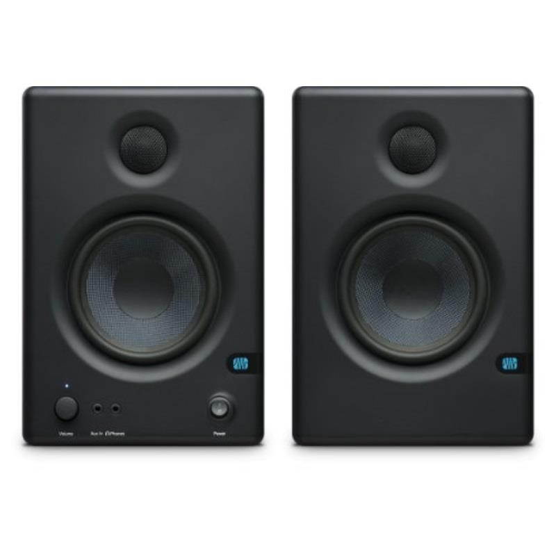 PreSonus Eris E.45 HD 2-Way 4.5" Nearfield Monitors, 70Hz-20kHz Frequency Response, 10kOhm Input Impedance, 2x Balanced 1/4" TRS, 2x Unbalanced RCA, Pair