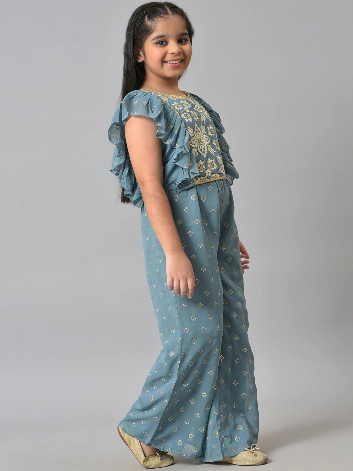 Aurelia Kids Blue Printed Top Set