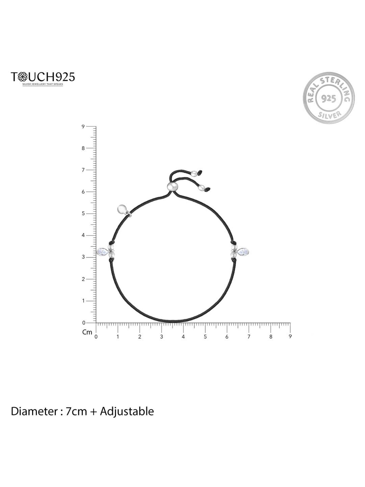 Silberry 92.5 Sterling Silver Isabelle Anklet
