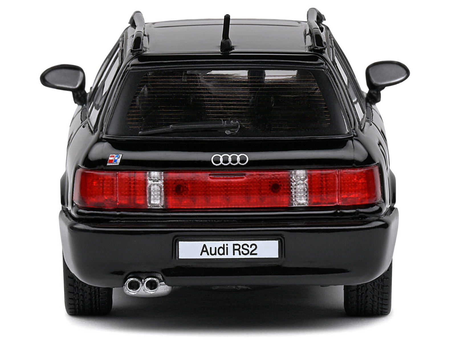 1995 Audi Avant RS2 Brilliant Black with Roofrack 1/43 Diecast Model Car by Solido
