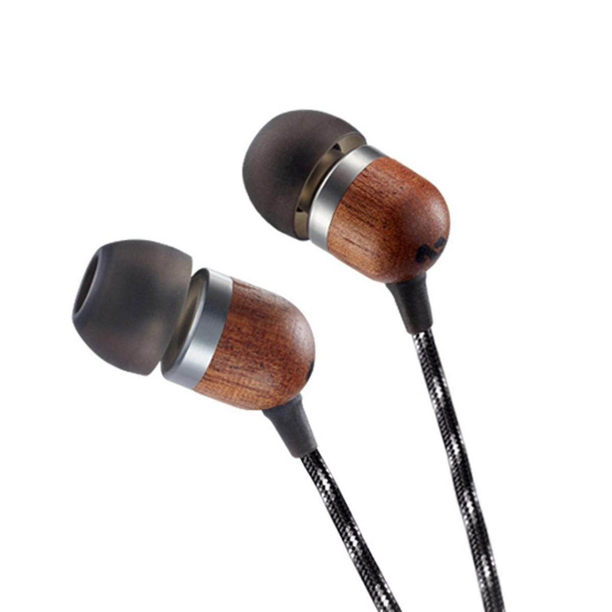 House Of Marley Smile Jamaica In-Ear Wired Headphones with Mic, Midnight, EM-JE041-MI