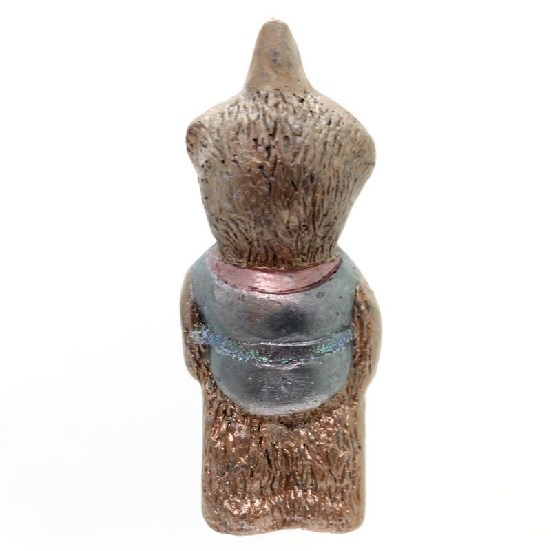 Holiday Ornaments 5.5" Sugar Frosted Bronzed Bear Ornament Teddy  -  Tree Ornaments