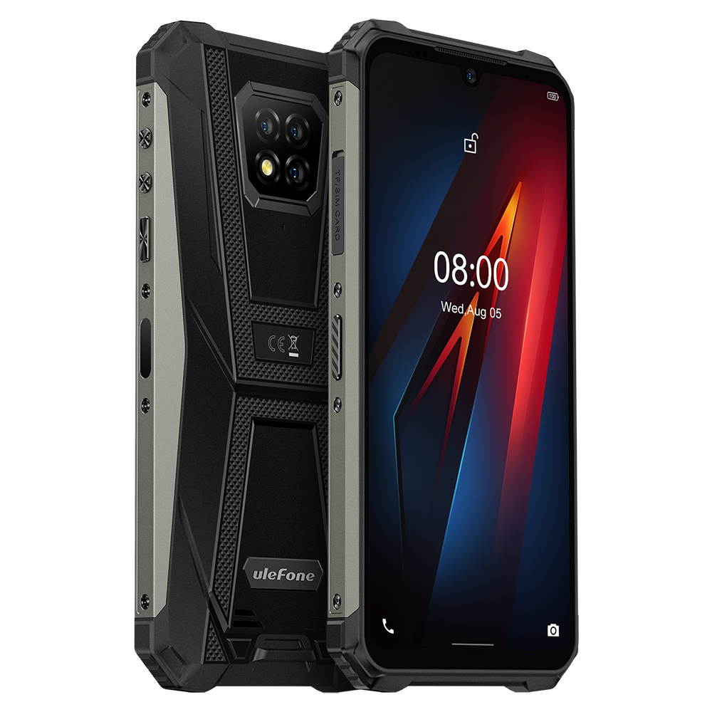 Ulefone Armor 8 Rugged Phones Unlocked, Helio P60 Octa-core 4GB + 64GB Android Phone Unlocked, 16MP Triple Rear Camera + 8MP Front Camera, 6.1" HD+ 5580mAh Battery Global 4G Unlocked Smartphone