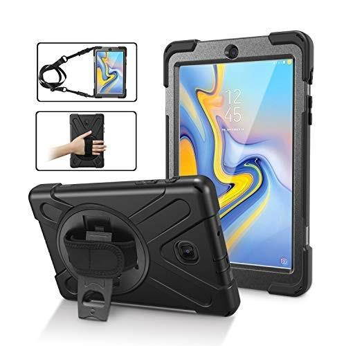 Galaxy Tab A 8. T387 Case, KIQ Shockproof Heavy Duty Case Cover For Samsung Galaxy Tab A 8.0 SM-T387 LTE (2018/2019) (Hot Pink)