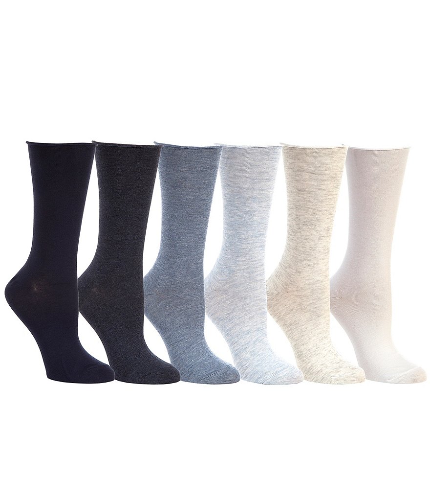 HUE Flat Knit Knee Socks 3-Pack