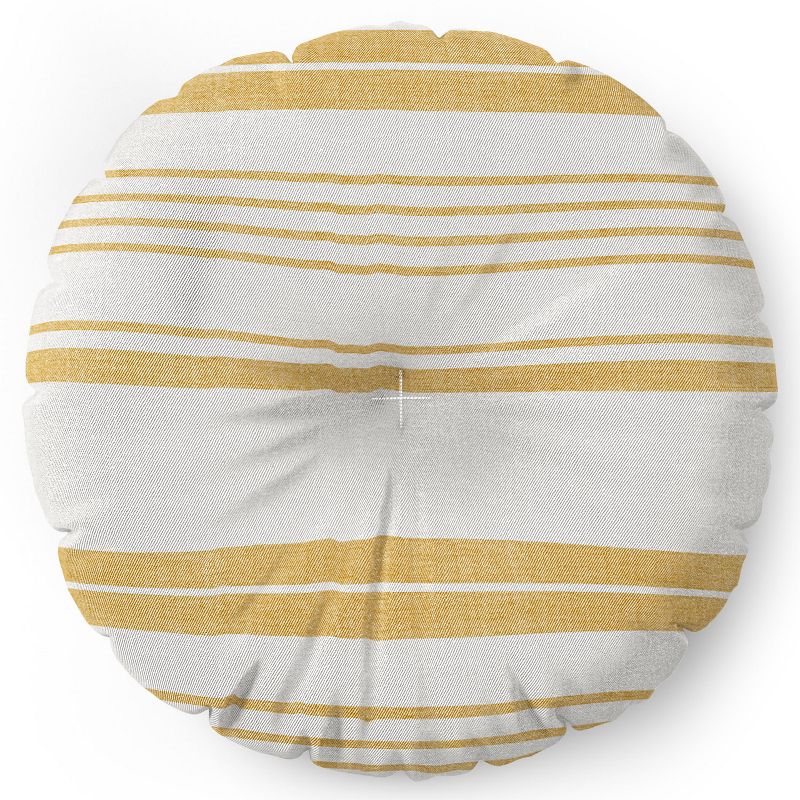 Heather Dutton Pathway Goldenrod Round Floor Pillow - Deny Desings