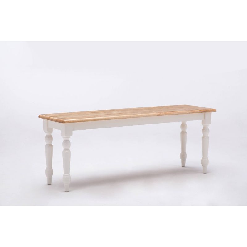 6pc Farmhouse Dining Set Wood/White - Boraam